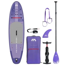 Aqua Marina Coral 10.2 SUP Komplett Set Ausblasbares Stand Up Paddle Board Night-fade