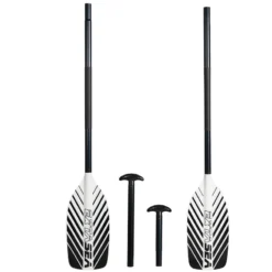 ExtaSea Alu Paddelkombination Doppelpaddel Stechpaddel Black And White
