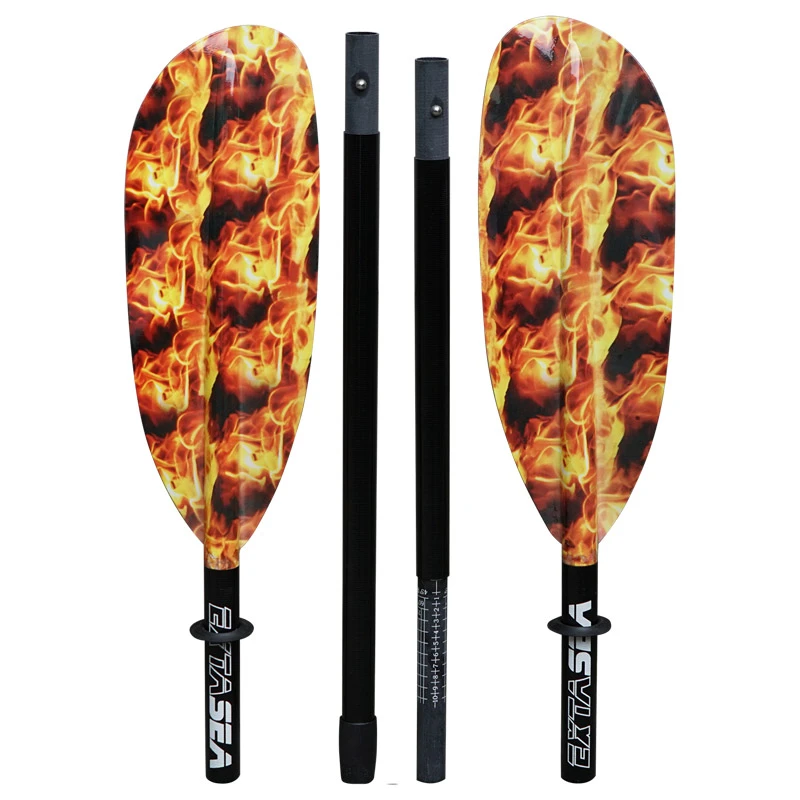 ExtaSea Fire Vario Fiberglas Doppelpaddel Kajak Paddel 4-teilig 3 ExtaSea Fire Vario Fiberglas Doppelpaddel Kajak Paddel 4-teilig – Bild 3
