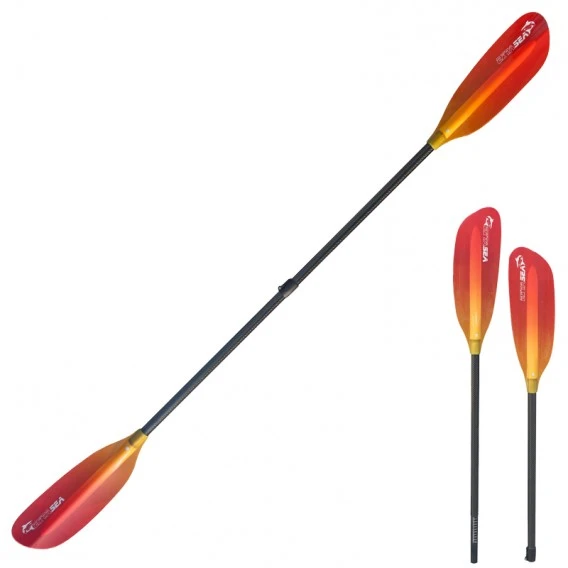 ExtaSea Pro Tour Carbon Vario Doppelpaddel | 230-240cm | 2-teilig | Red-yellow 1 ExtaSea Pro Tour Carbon Vario Doppelpaddel | 230-240cm | 2-teilig | Red-yellow