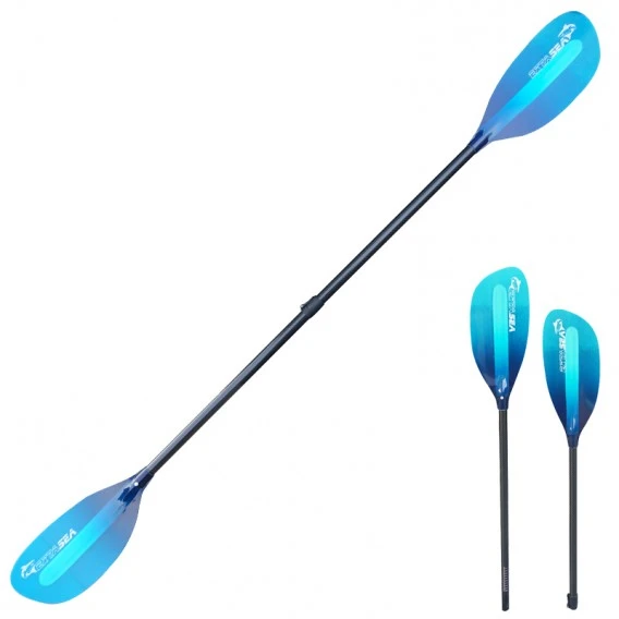 ExtaSea Pro-XL Carbon Vario Doppelpaddel | 220-240cm | 2-teilig | Blue-light Blue 1 ExtaSea Pro-XL Carbon Vario Doppelpaddel | 220-240cm | 2-teilig | Blue-light Blue