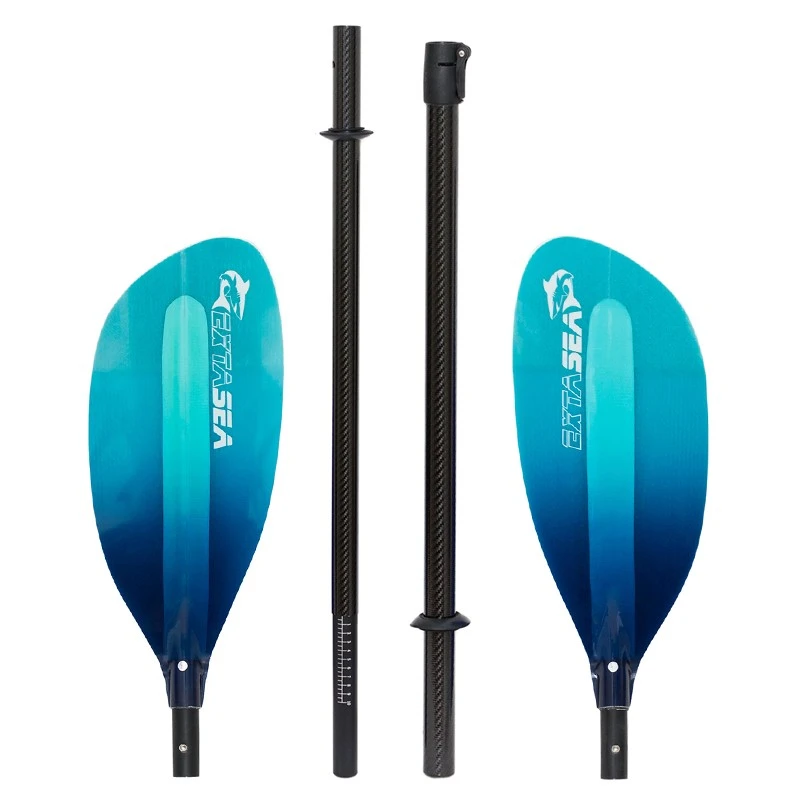 ExtaSea Pro-XL Carbon Vario Doppelpaddel | 220-240cm | 4-teilig | Blue-light Blue 1 ExtaSea Pro-XL Carbon Vario Doppelpaddel | 220-240cm | 4-teilig | Blue-light Blue