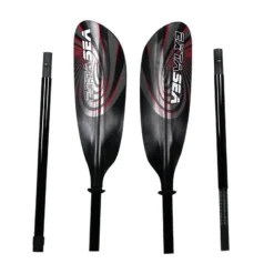 ExtaSea Super-Touring Fiberglas Vario Doppelpaddel 4-teilig Red