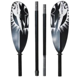 ExtaSea Tour Vario Fiberglas Doppelpaddel | 210-240cm | 4-teilig | Schwarz-weiß -GUMOTEX Store extasea tour vario fiberglas doppelpaddel 210 240cm 4 teilig schwarz weiss 2