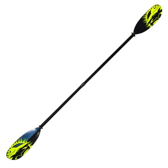 ExtaSea Tour Vario Fiberglas Doppelpaddel | 220-240cm | 2-teilig | Schwarz-lime 2 ExtaSea Tour Vario Fiberglas Doppelpaddel | 220-240cm | 2-teilig | Schwarz-lime – Bild 2