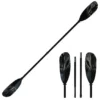 ExtaSea Tour Vario Fiberglas Doppelpaddel | 220-240cm | 4-teilig | Schwarz-grau